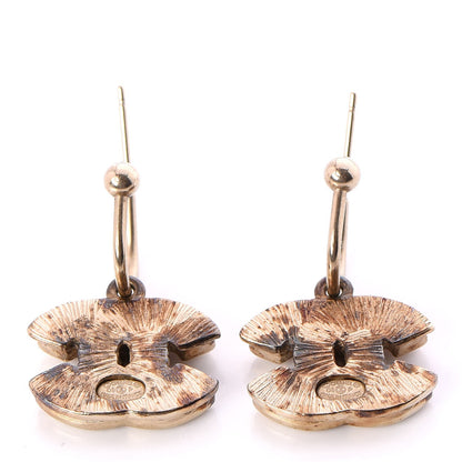 Chanel Enamel CC Earrings Red Gold 3 of 6