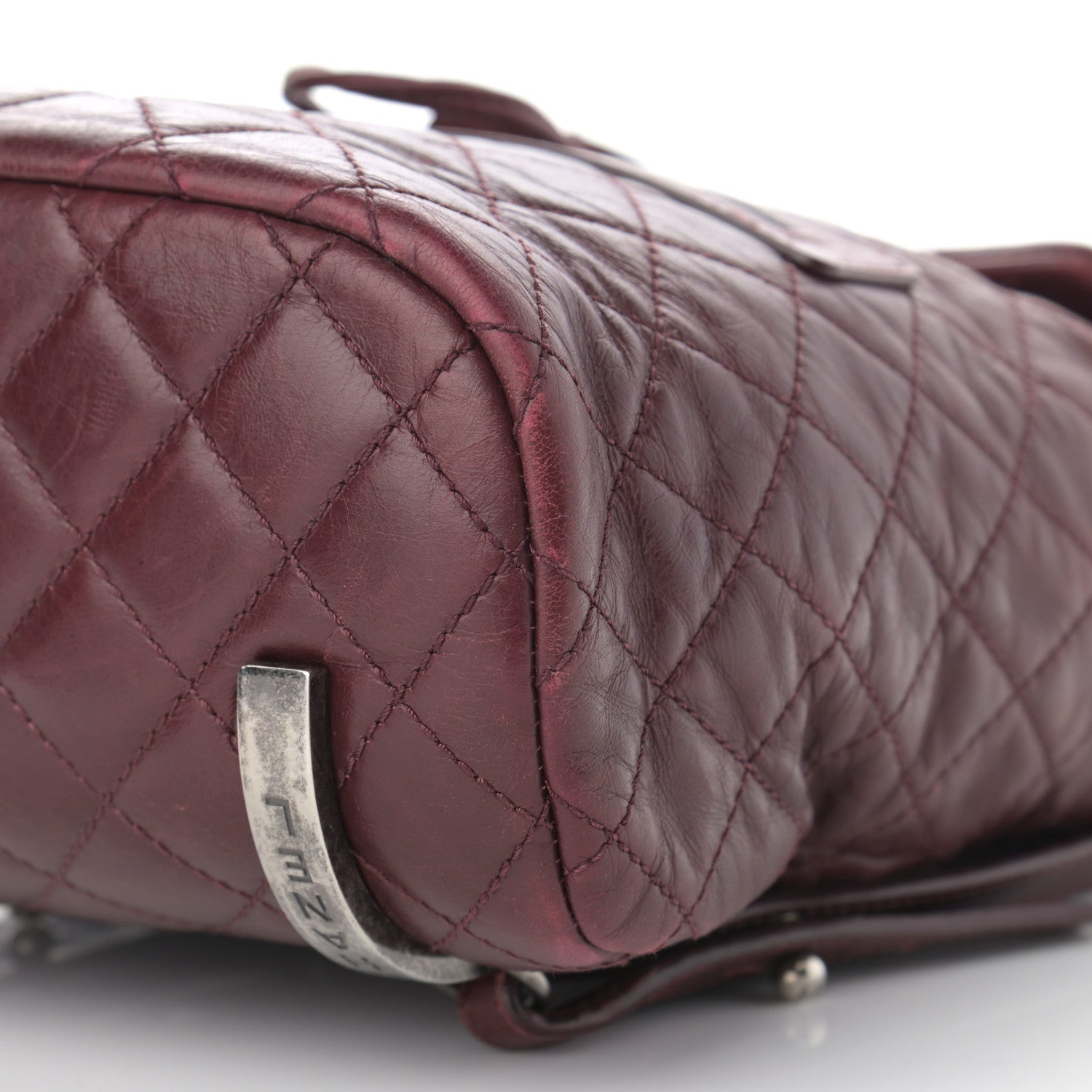 Chanel Glazed Calfskin Quilted Small Salzburg Backpack Burgundy 10 of 15
