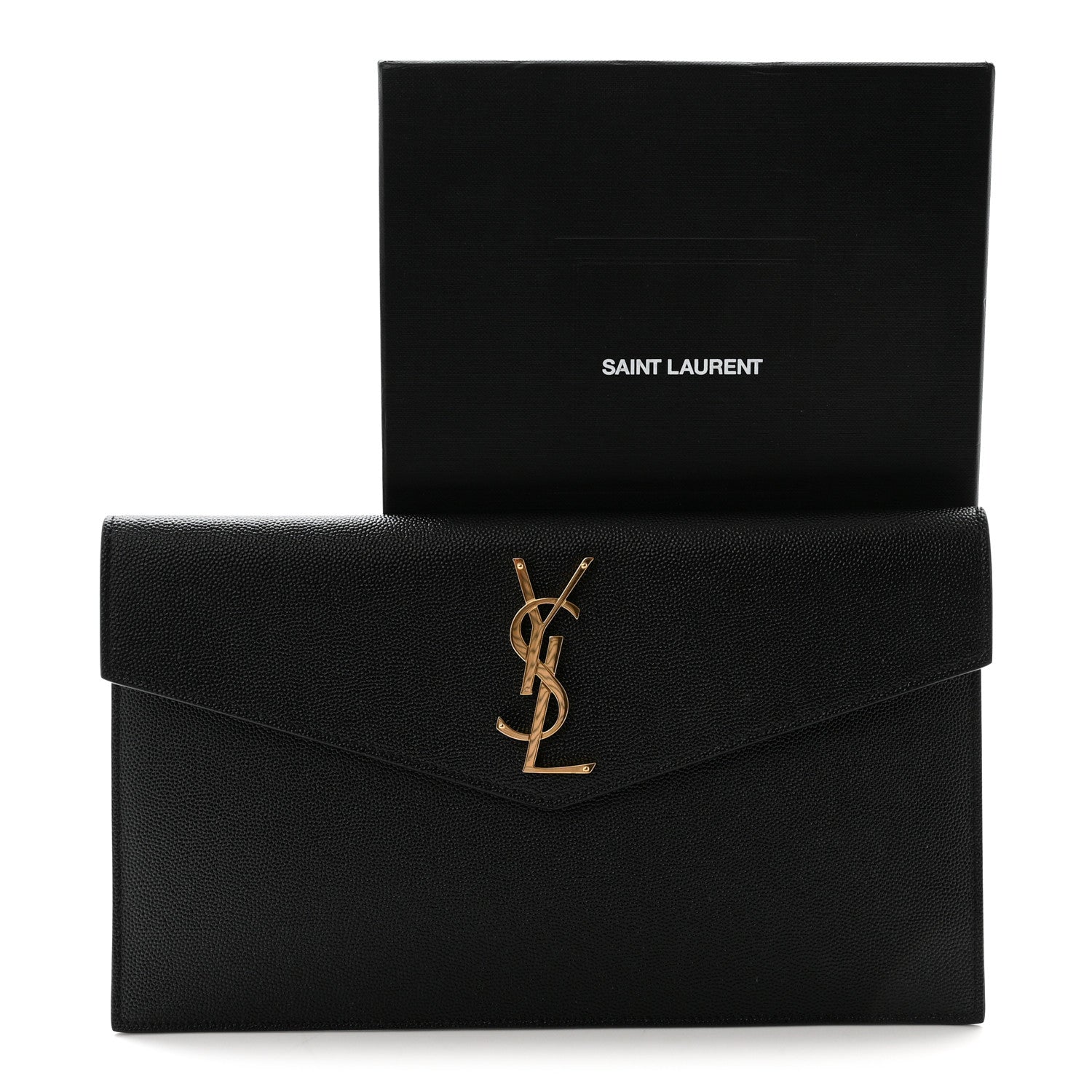 Saint Laurent Grain De Poudre Uptown Pouch Black 7 of 7