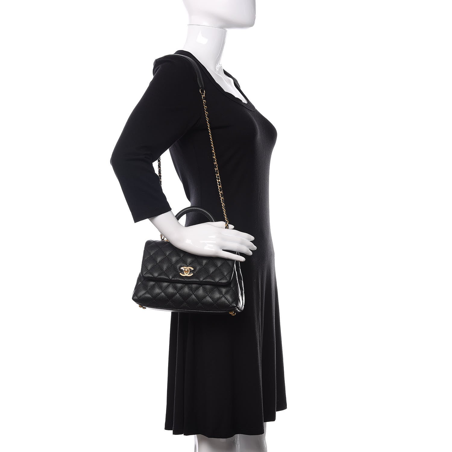 Chanel Caviar Quilted Mini Coco Handle Flap Black 2 of 11