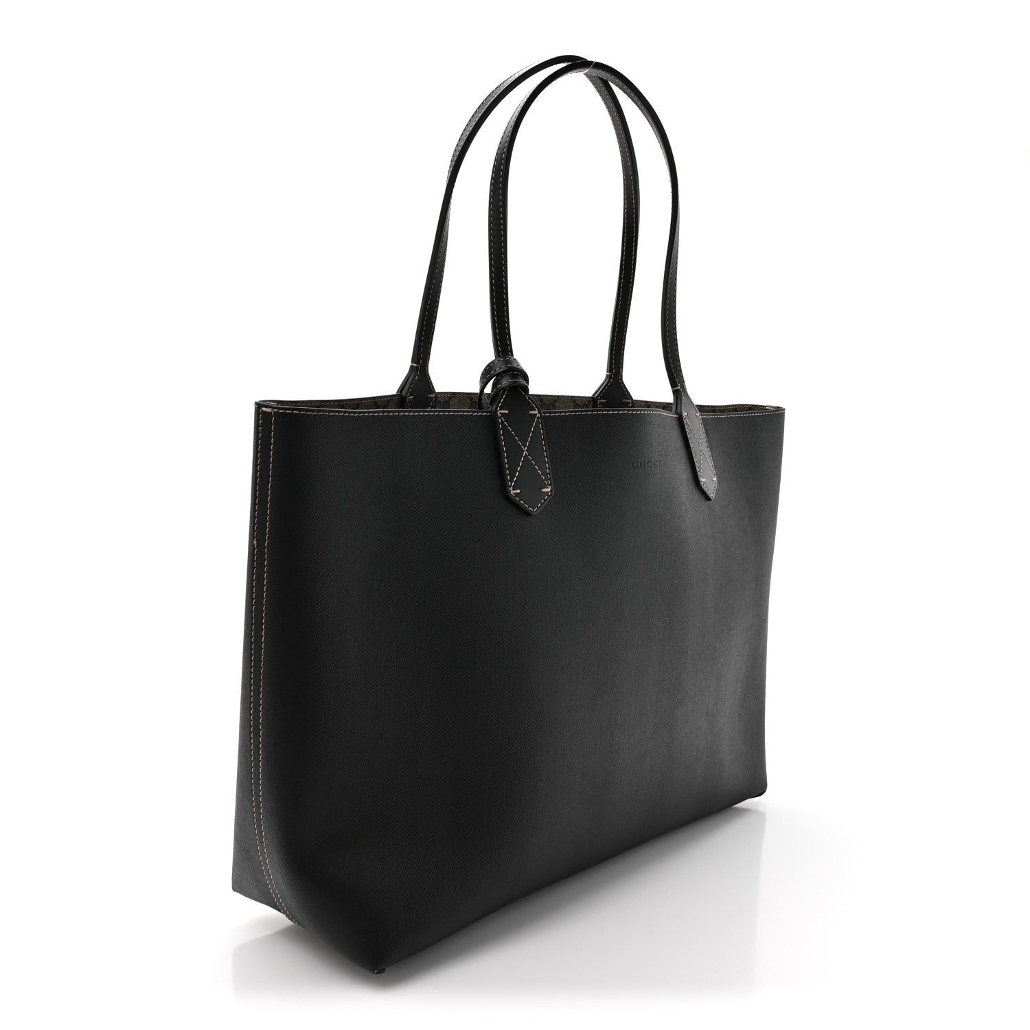 Gucci Calfskin GG Supreme Monogram Medium Reversible Tote Black 5 of 17