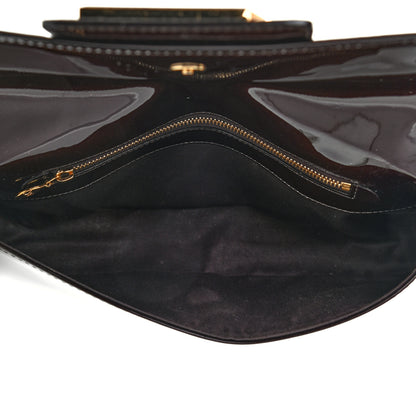 Louis Vuitton Patent Sobe Clutch Amarante 5 of 9