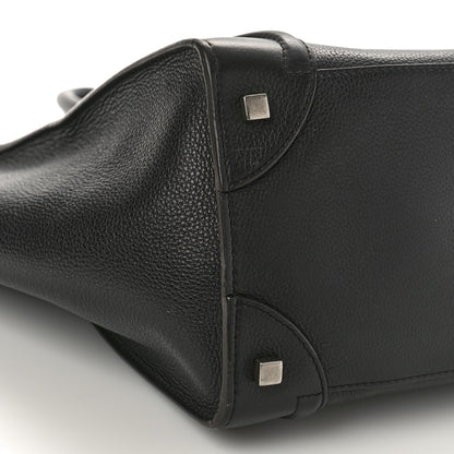 Celine Drummed Calfskin Mini Luggage Black 7 of 11