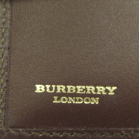 Leather Nova Check Wallet Brown