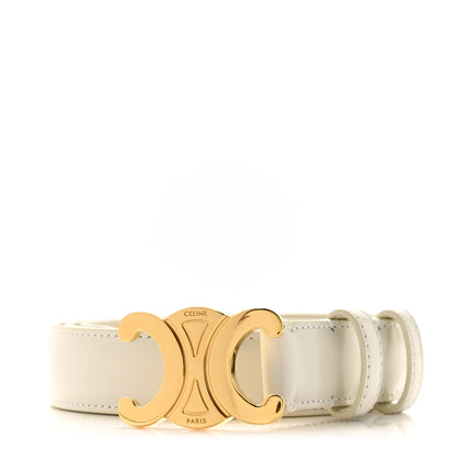 Celine Taurillon Triomphe Medium 25mm Belt 80 32 Rice 1 of 7