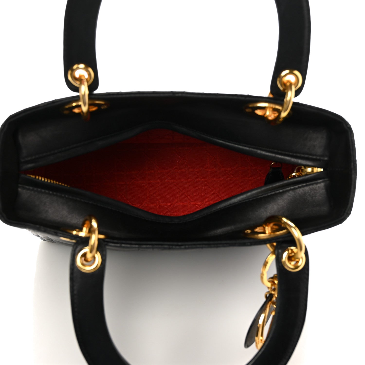Christian Dior Lambskin Cannage Medium Lady Dior Black 5 of 12