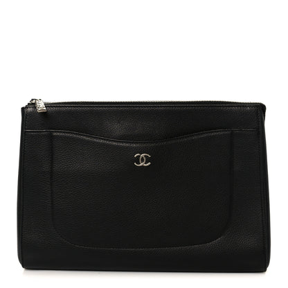 Chanel Grained Calfskin Large Neo Executive Cosmetic Case Black 1 of 8