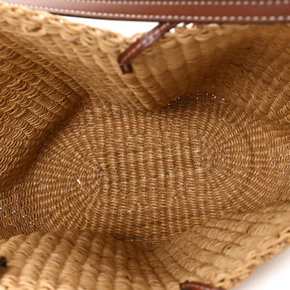 Loewe Calfskin Raffia Paulas Ibiza Small Basket Tote Bag Natural Pecan 5 of 10