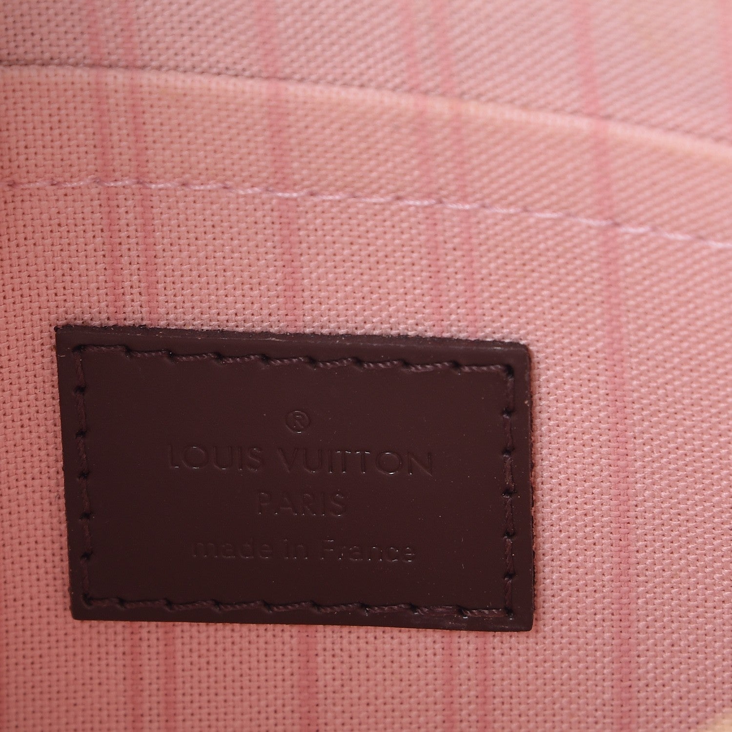Louis Vuitton Damier Ebene Neverfull MM GM Pochette Rose Ballerine 6 of 7