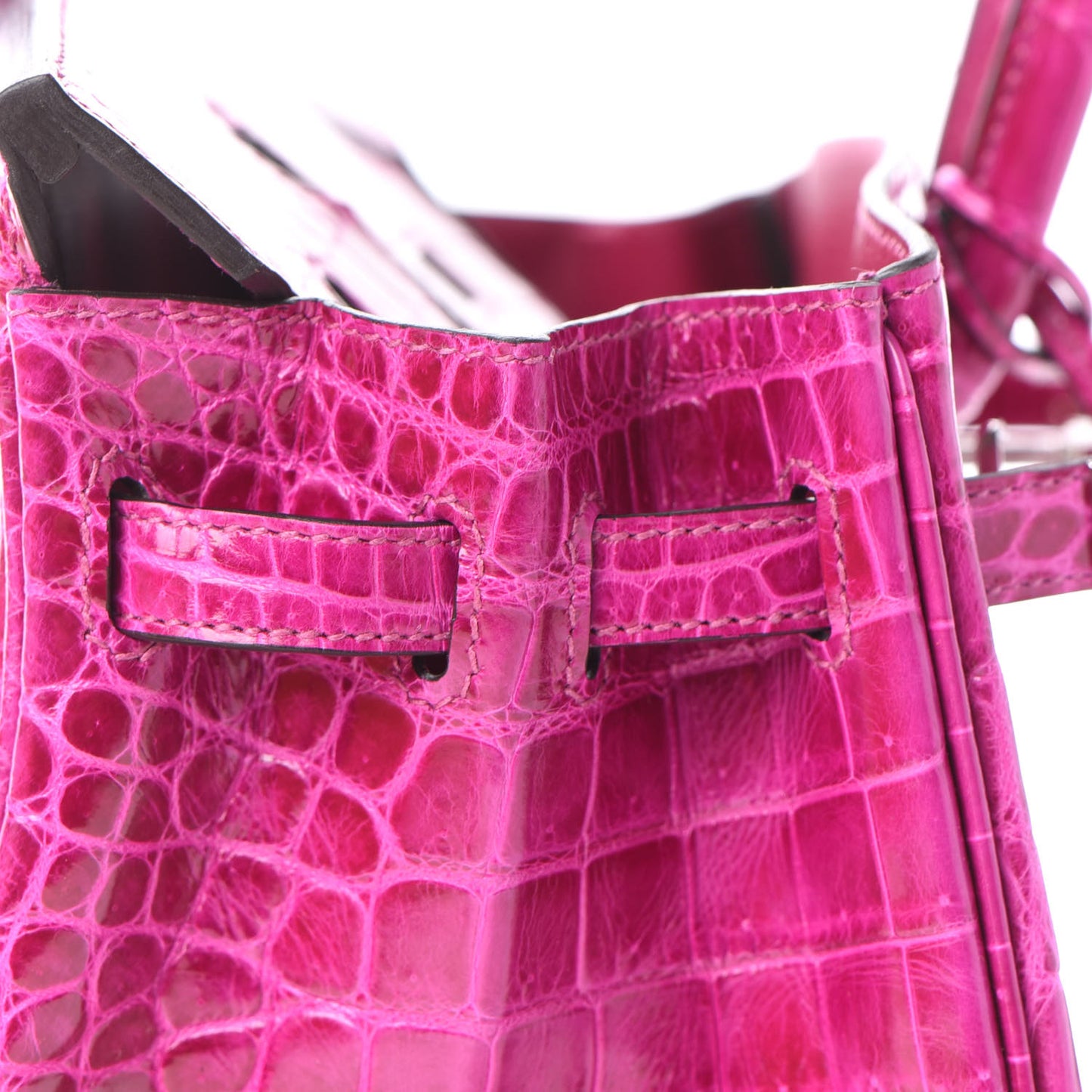 Shiny Niloticus Crocodile Birkin 25 Rose Scheherazade