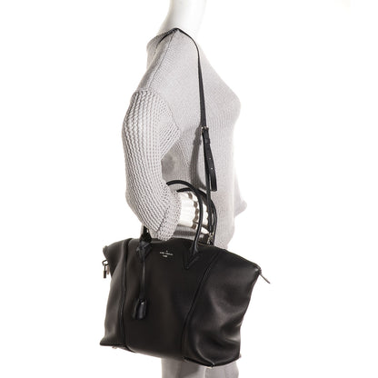 Louis Vuitton Veau Cachemire Soft Lockit MM Black 2 of 8