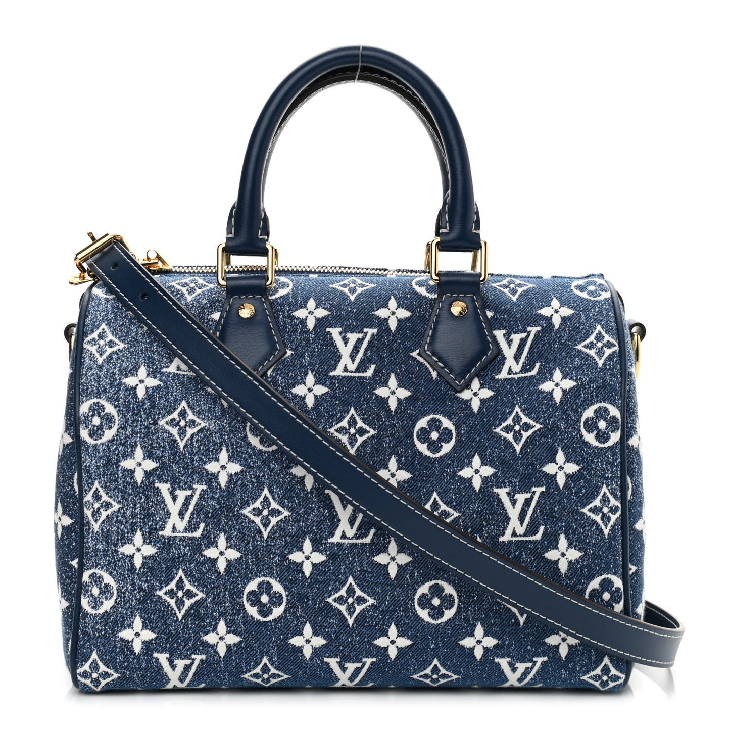 Monogram Jacquard Denim Speedy Bandouliere 25 Bleu