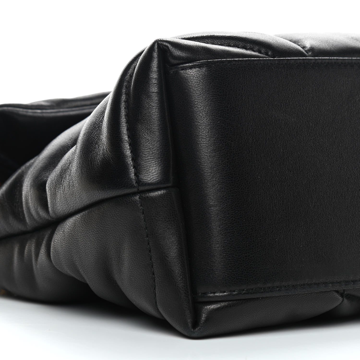 Saint Laurent Lambskin Quilted Small Loulou Puffer Monogram Chain Satchel Black 8 of 9