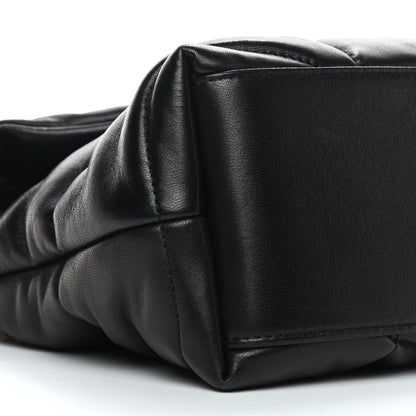 Saint Laurent Lambskin Quilted Small Loulou Puffer Monogram Chain Satchel Black 8 of 9