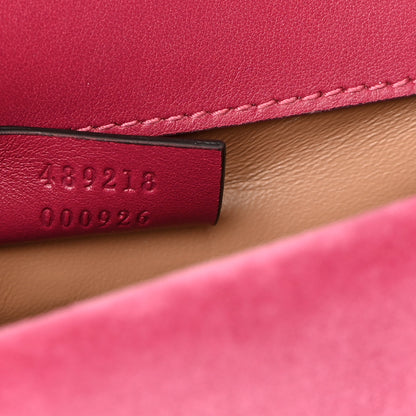 Gucci Velvet Crystal Mini Bee Broadway Shoulder Bag Light Raspberry Rose 7 of 16