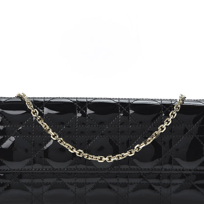 Christian Dior Patent Cannage Rendez-vous Chain Wallet Black 9 of 9