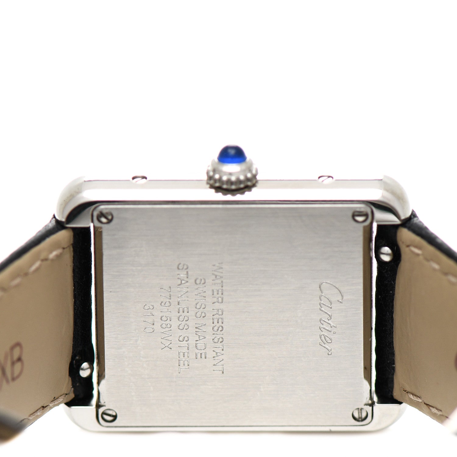 Cartier Stainless Steel Calfskin 24mm Tank Solo Quartz Watch 4 of 4