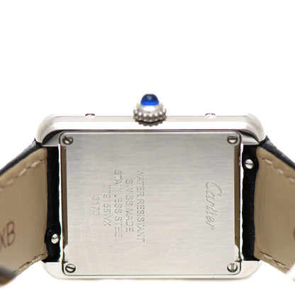 Cartier Stainless Steel Calfskin 24mm Tank Solo Quartz Watch 4 of 4