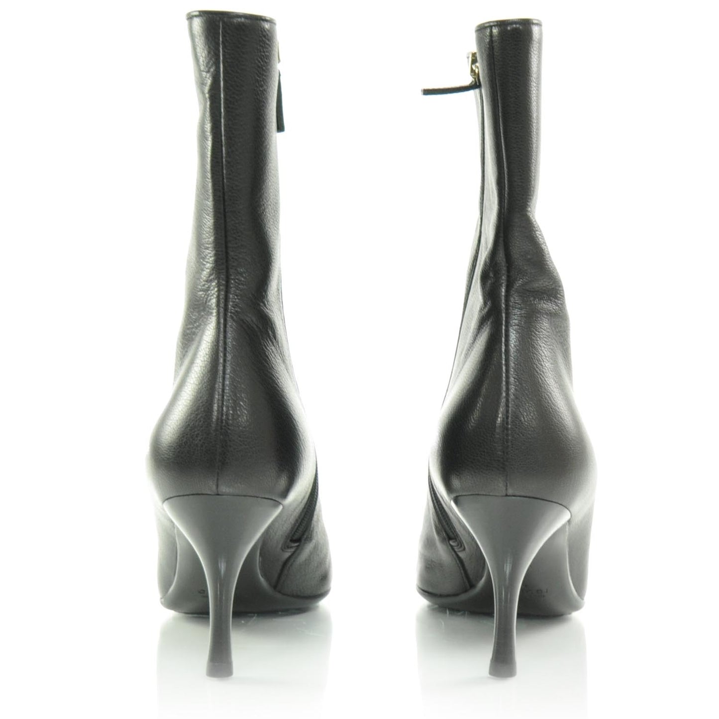 Leather Ankle Boots 8 Black