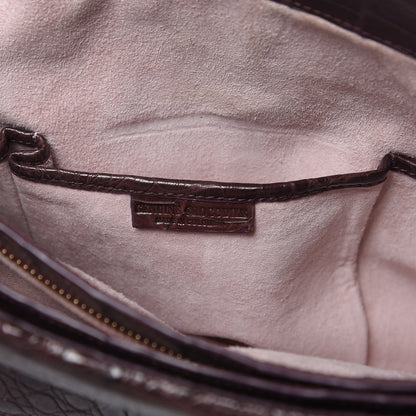 Nancy Gonzalez Crocodile Shoulder Bag Purple 9 of 14