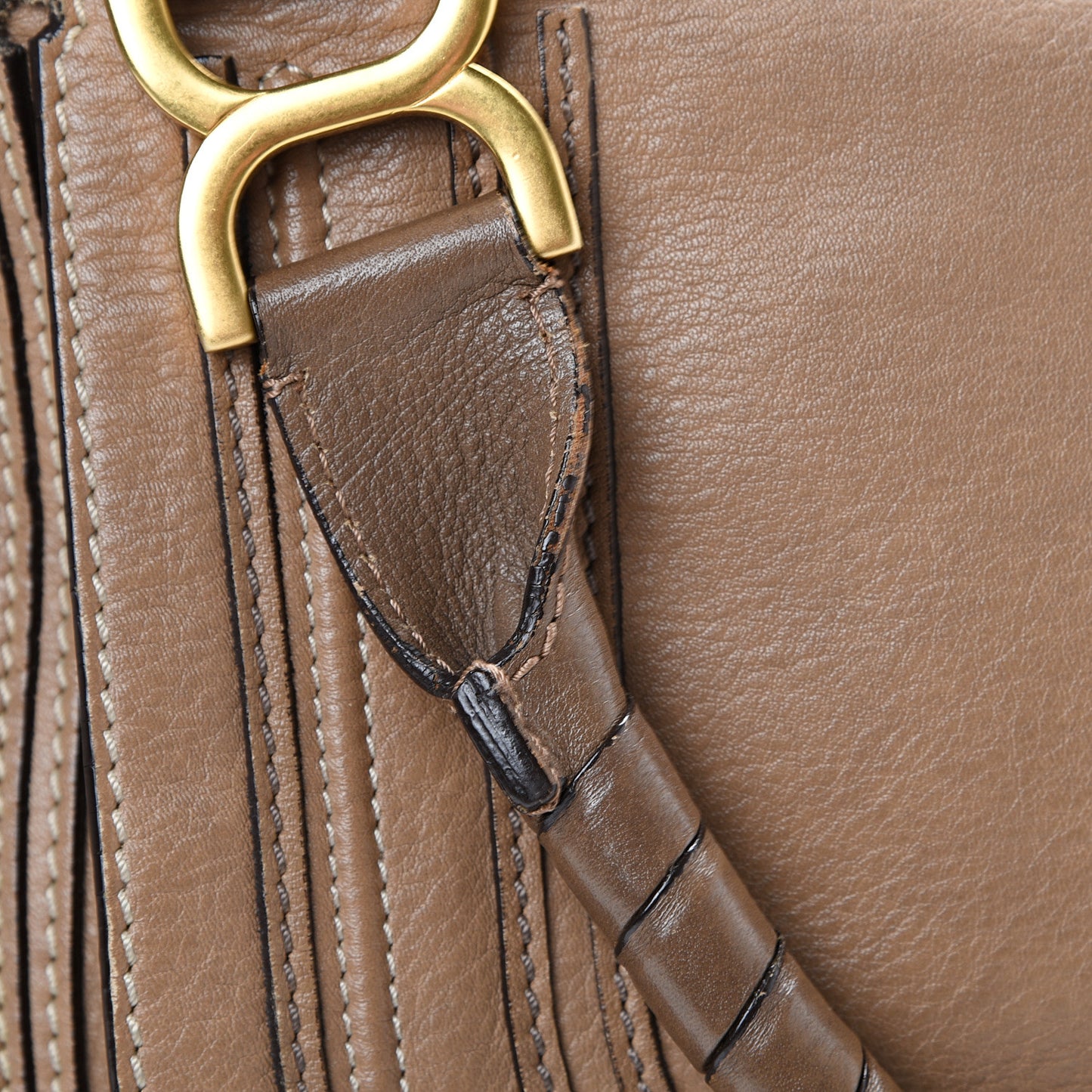 Calfskin Large Marcie Satchel Nut