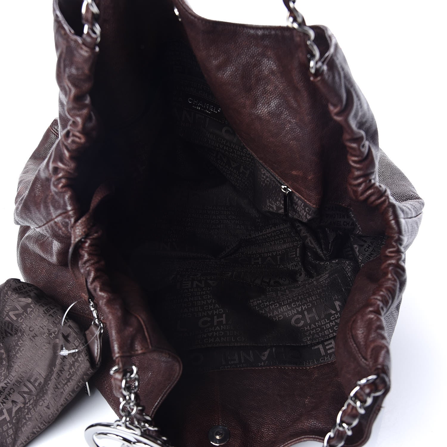 Chanel Distressed Caviar XL Coco Cabas Brown 8 of 12