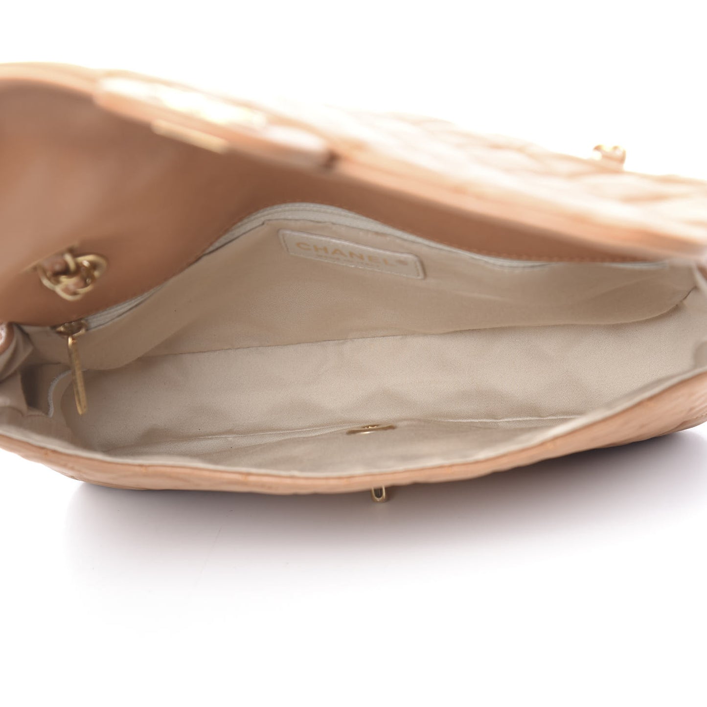 Lambskin Valentine Charms Medium Flap Beige