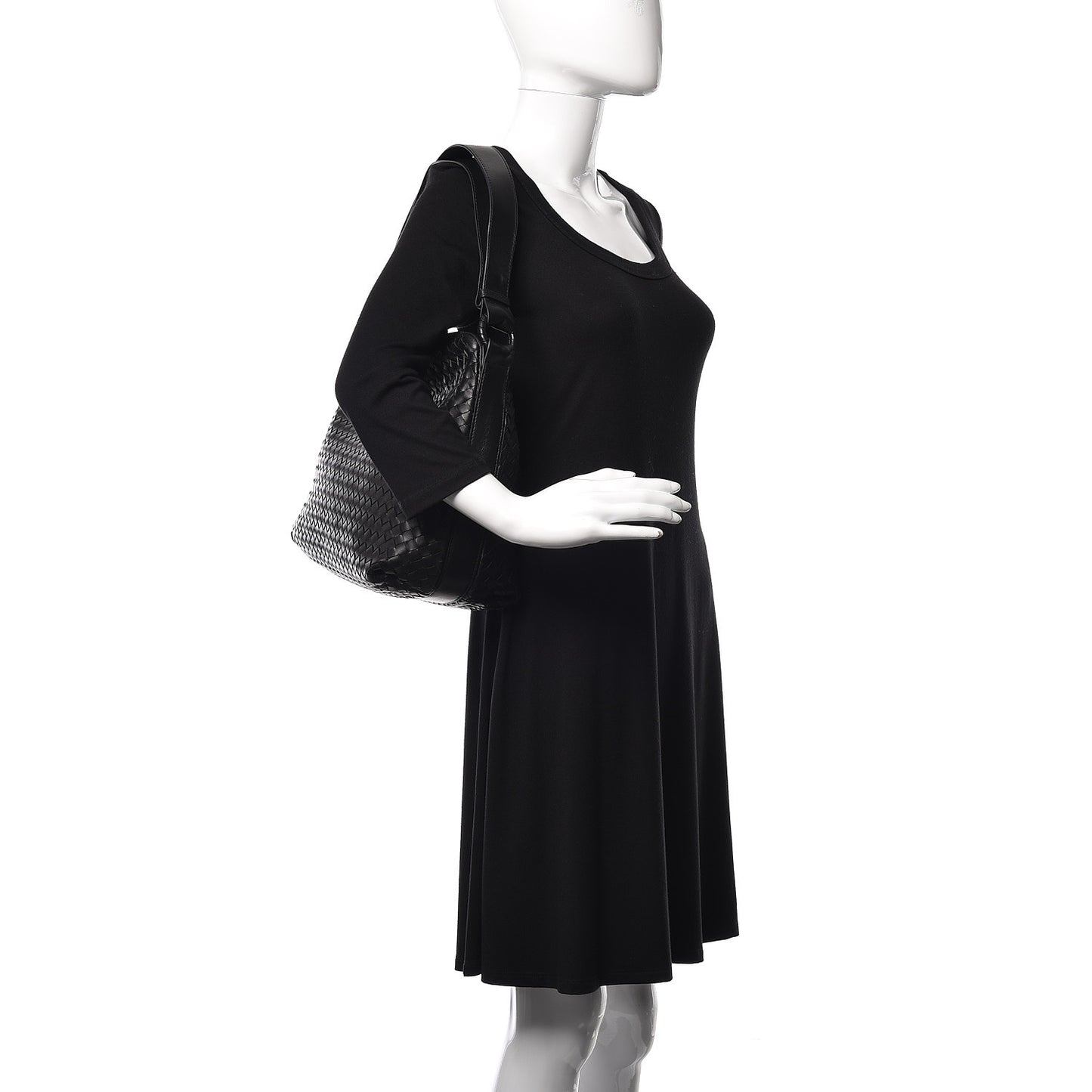 Nappa Intrecciato Hobo Black