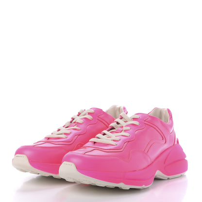 Gucci Calfskin Mens Rhyton Sneakers 11 Fluo Fuxia 3 of 10