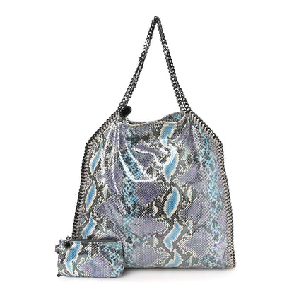 Stella McCartney Eco Python Oleographic Big Falabella Tote Navy 3 of 11