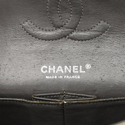 Chanel Distressed Denim Quilted Medium Double Flap Grey Pink 6 of 12