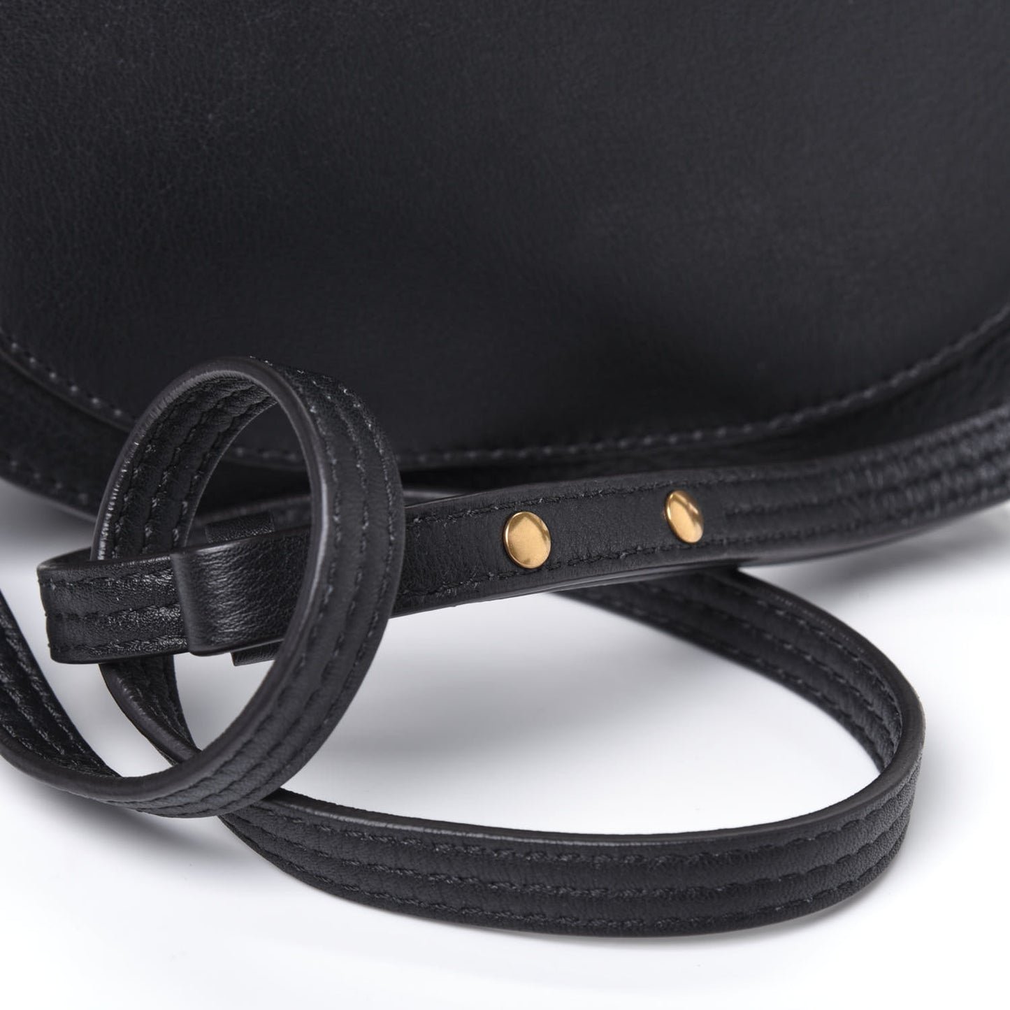 Calfskin Suede Small Nile Bracelet Bag Black