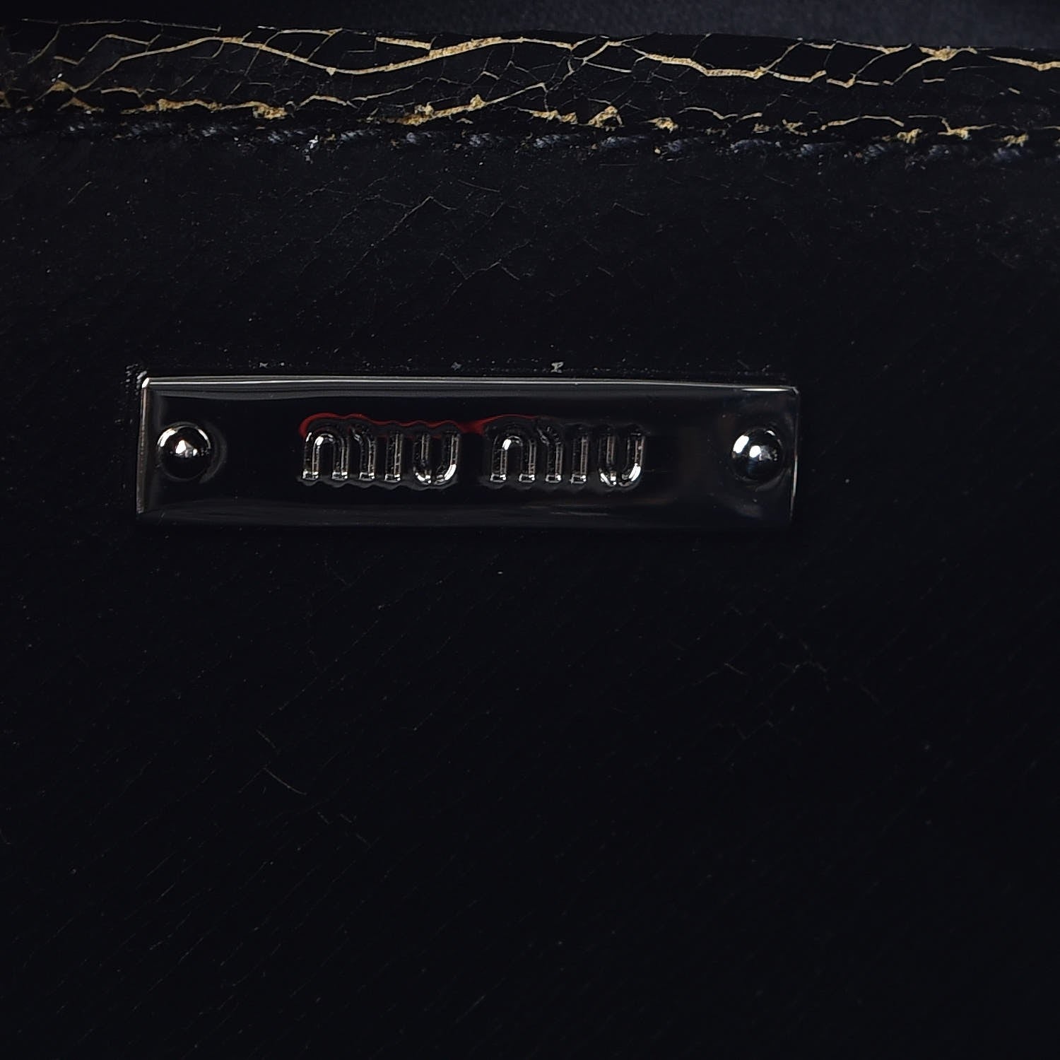 Miu Miu Calfskin Craquele Shopping Bag Ebano 7 of 10