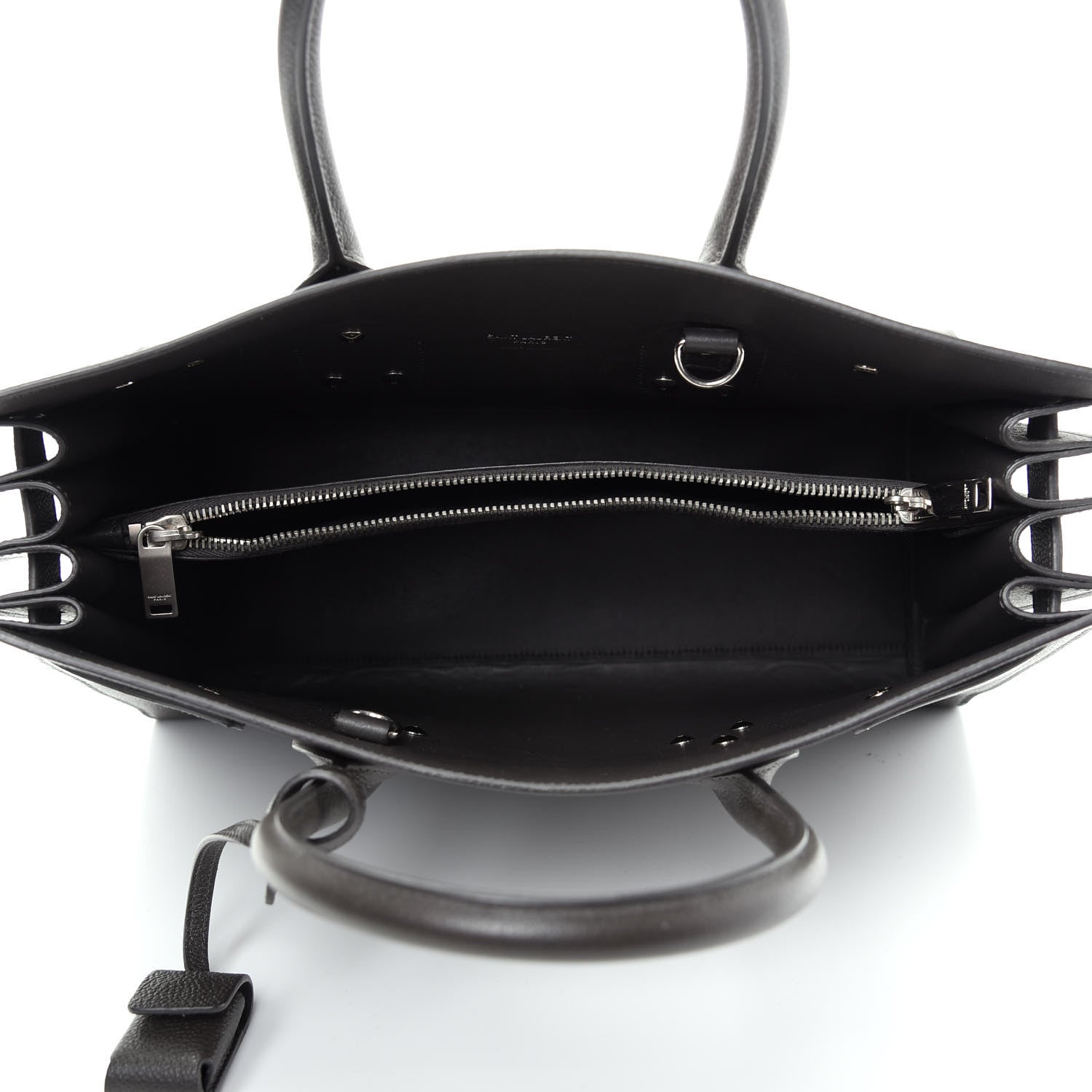 Saint Laurent Grained Calfskin Small Sac De Jour Coal 5 of 8