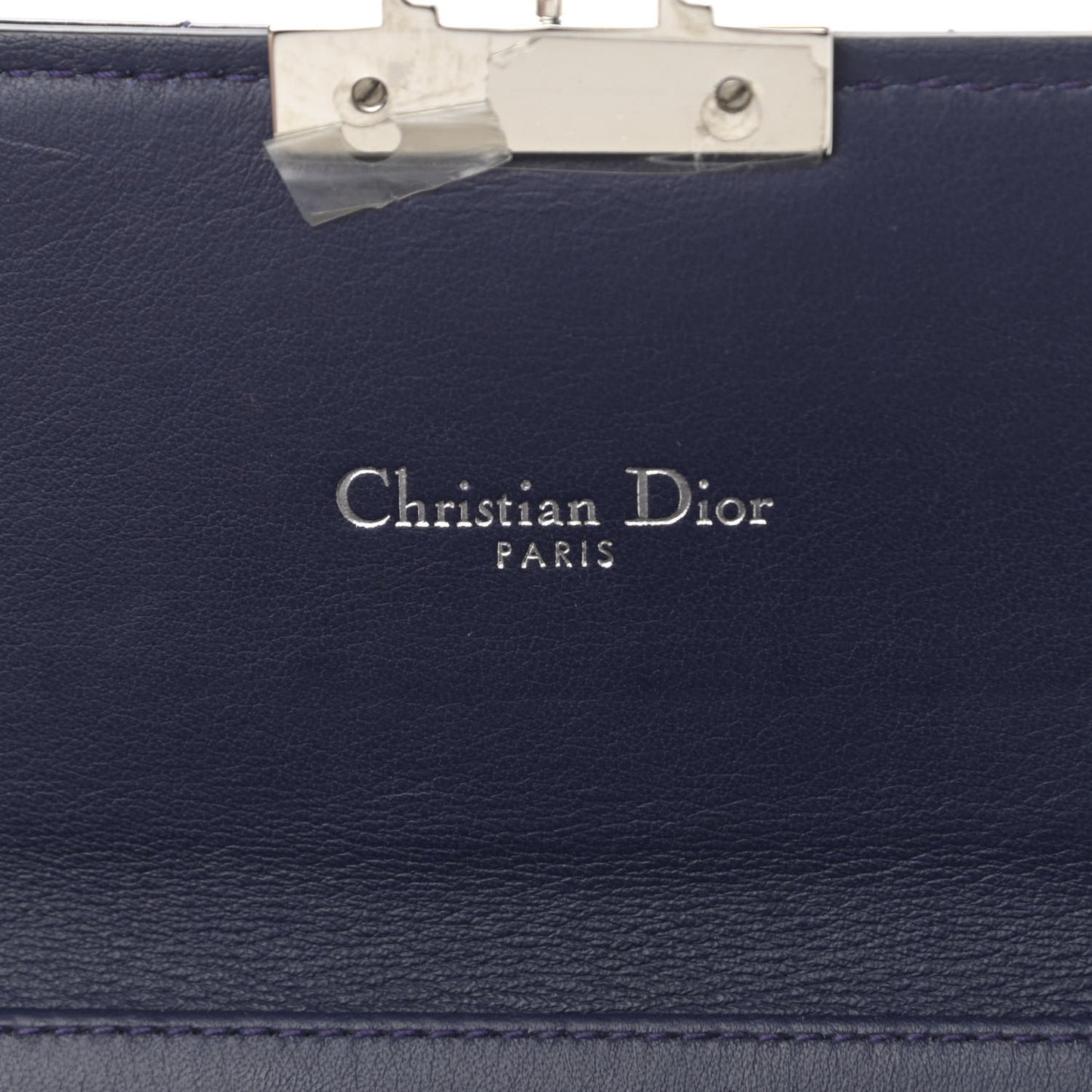 Patent Cannage Miss Dior Chain Wallet Purple