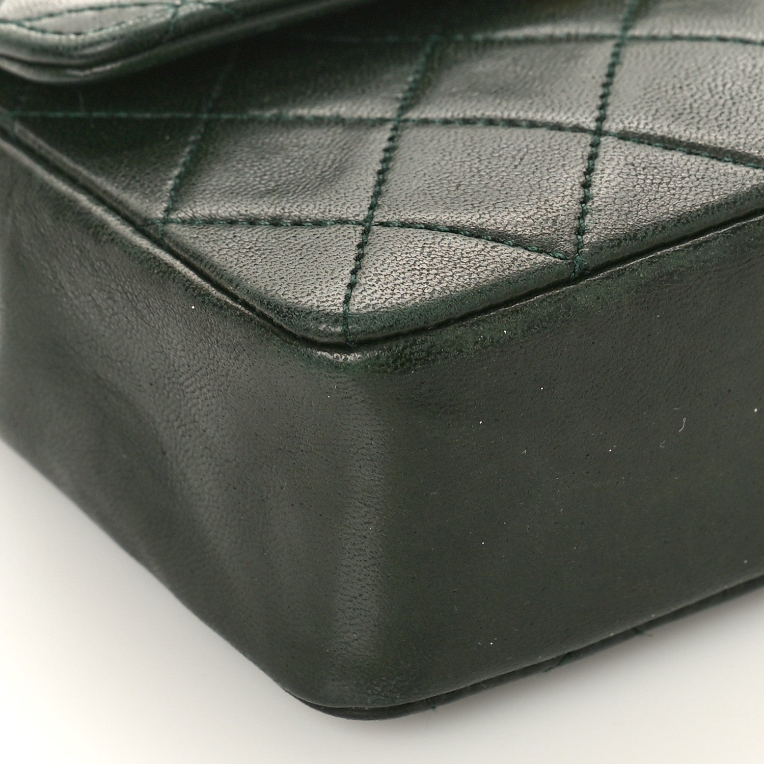 Chanel Lambskin Quilted Extra Mini Square Flap Green 8 of 10