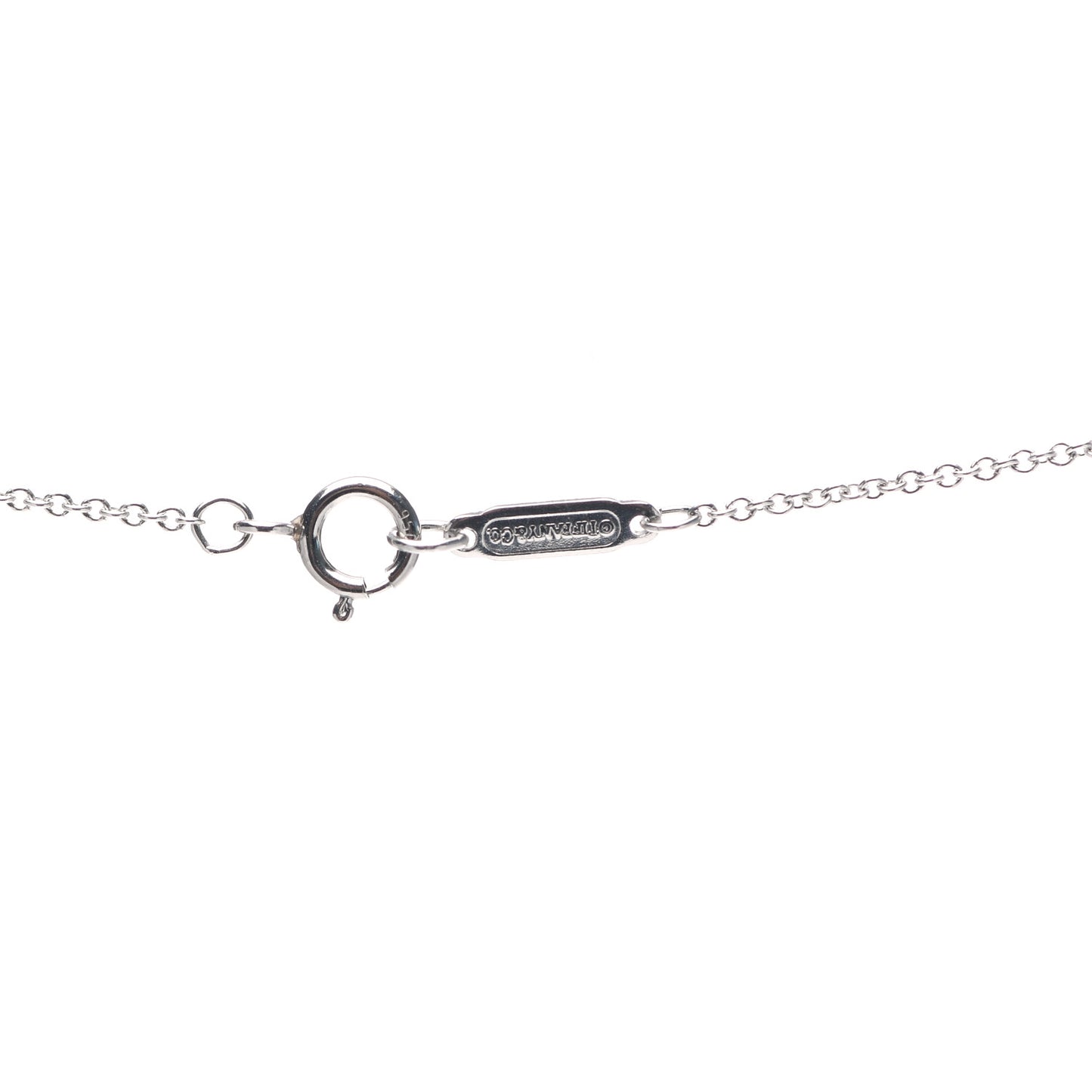 Platinum Diamond Small Heart Lock Pendant Necklace