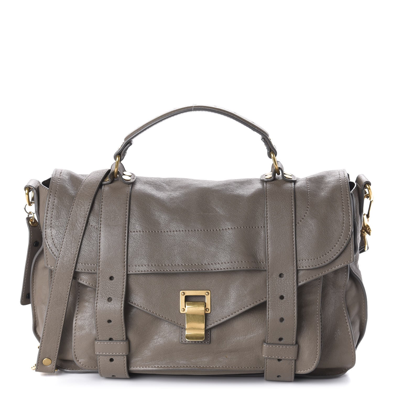 Proenza Schouler Lambskin Medium PS1 Satchel Smoke 1 of 9