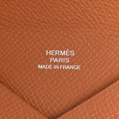 Hermes Epsom Calvi Card Case Gold 6 of 6