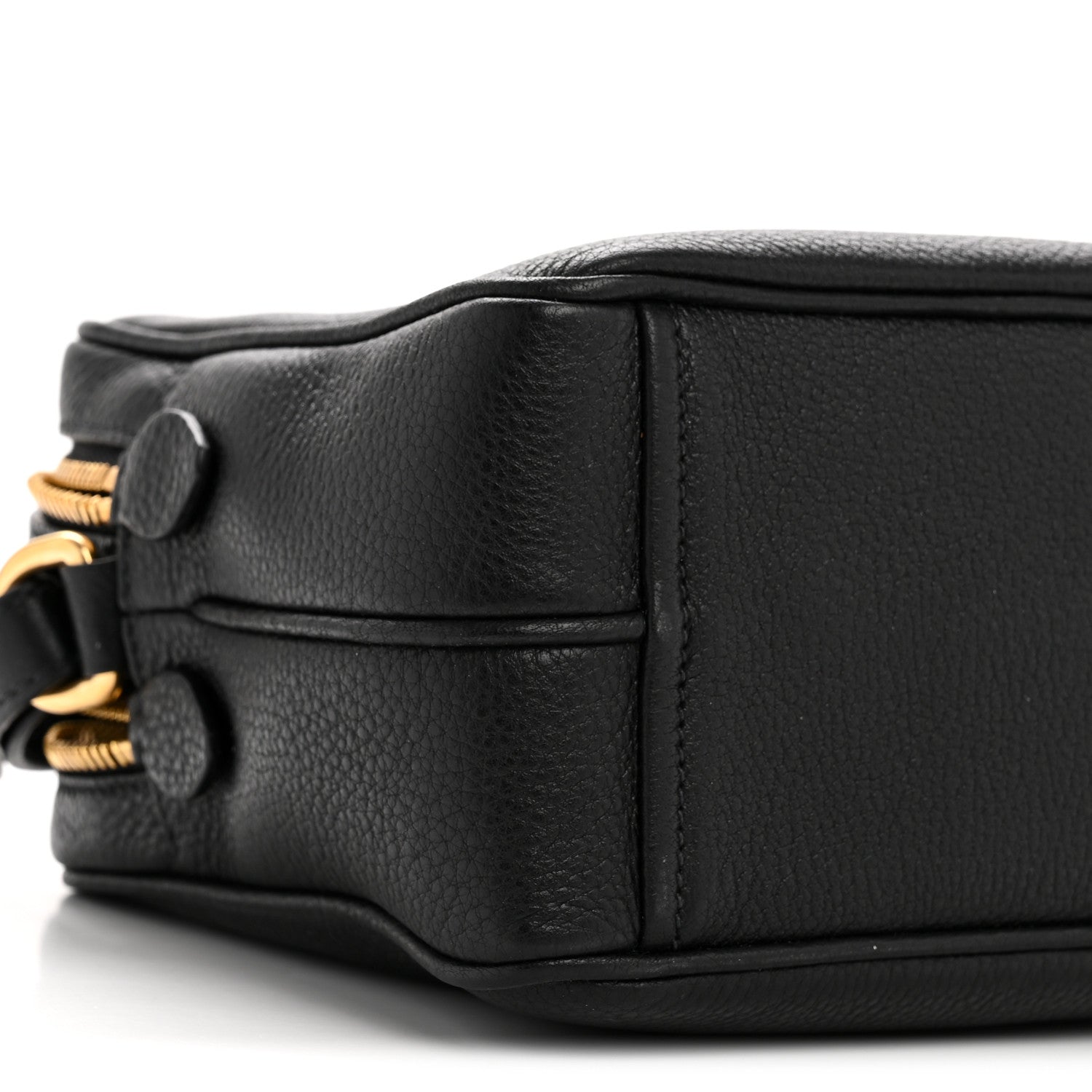 Prada Vitello Daino Medium Double Zip Shoulder Bag Black 1812042