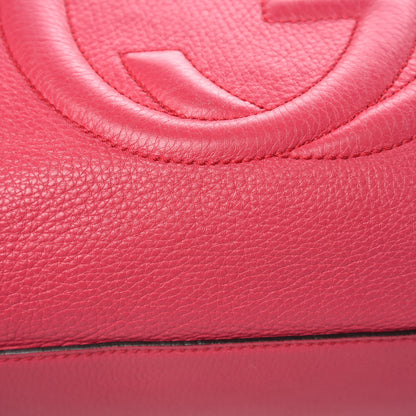Gucci Pebbled Calfskin Medium Soho Chain Shoulder Bag Pink 22 of 23