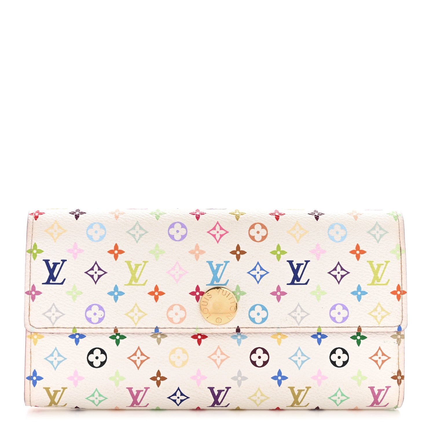 Louis Vuitton Monogram Multicolor Sarah Wallet White Grenade 1 of 10