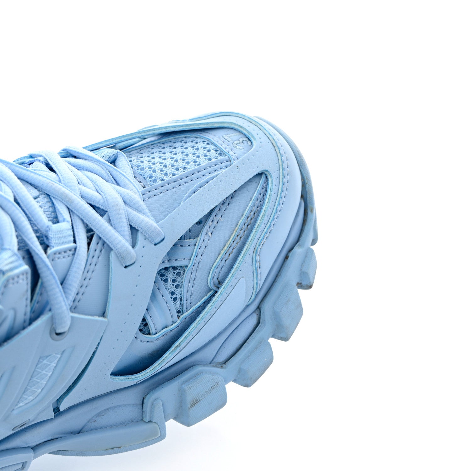 Balenciaga Mesh Nylon Womens Track Sneakers 37 Light Blue 11 of 13