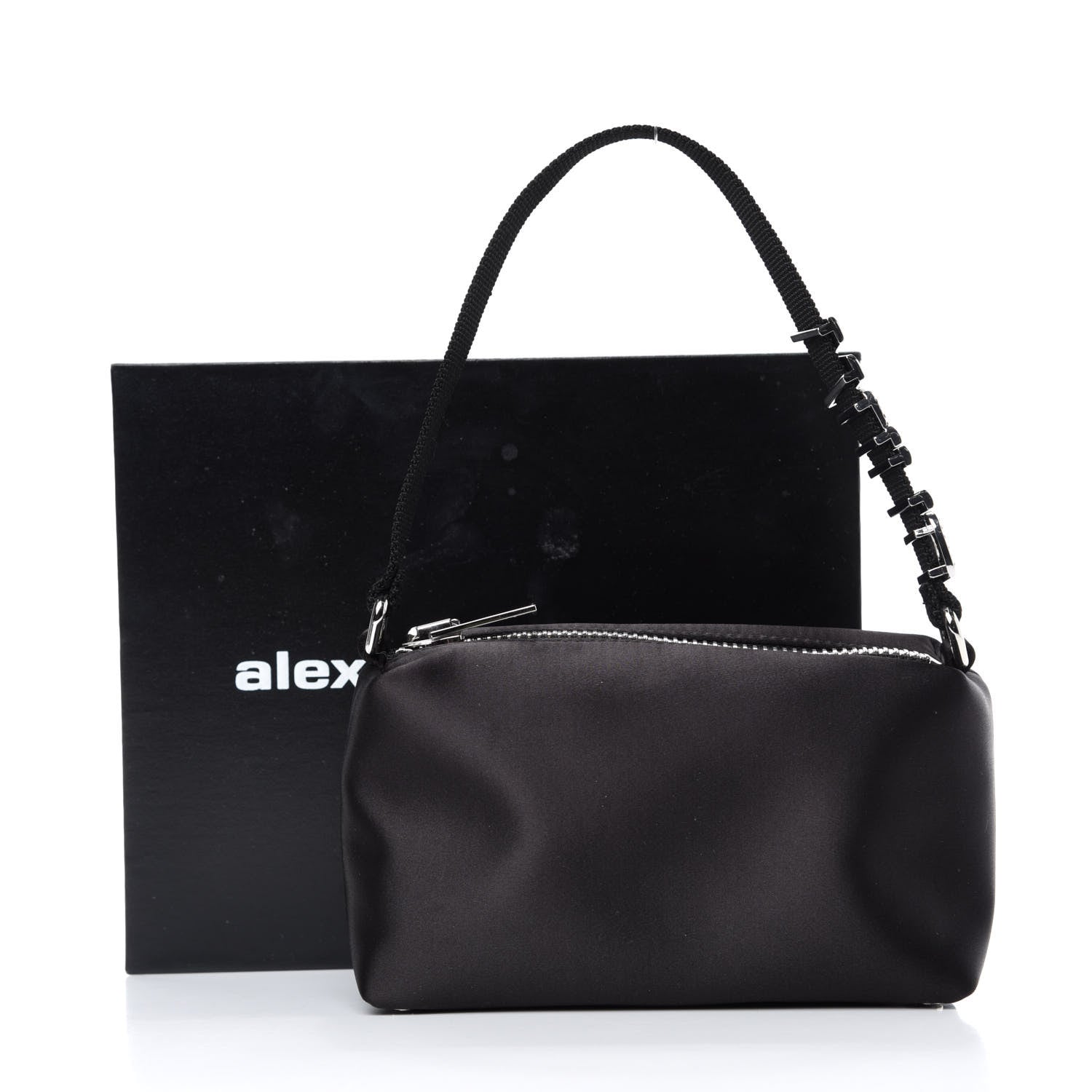 Alexander Wang Satin Crystal Heiress Pouch Black 11 of 11