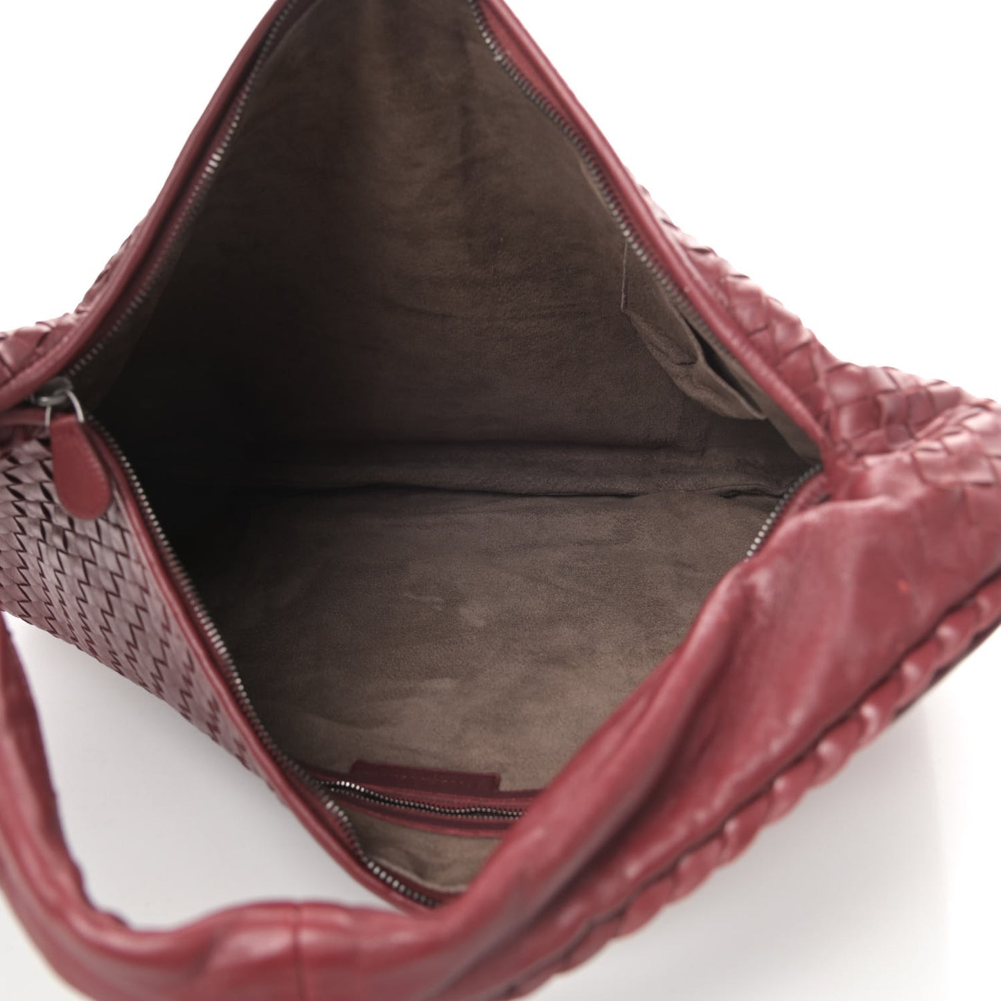 Nappa Intrecciato Maxi Veneta Hobo Vermillion
