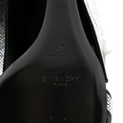 Givenchy Strass Shark Lock Sandals 38 Silvery 7 of 8