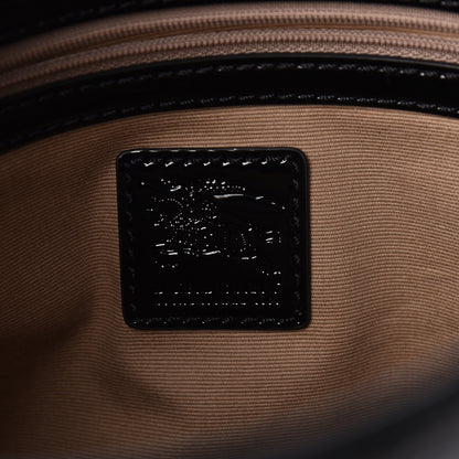 Burberry Patent Calfskin Chain Tote Black 8 of 9
