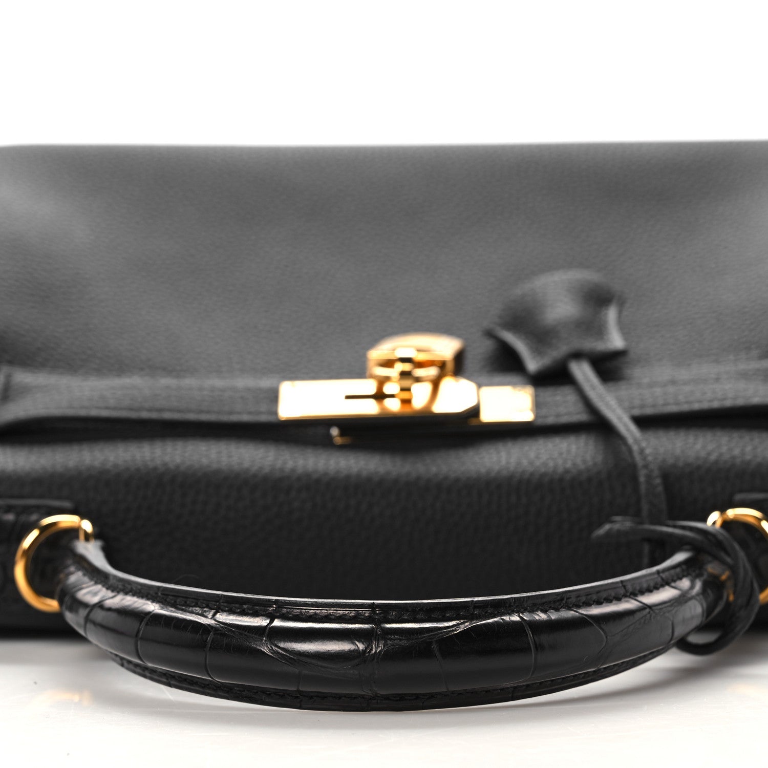 Hermes Togo Matte Alligator Kelly Retourne Touch 28 Black 15 of 39