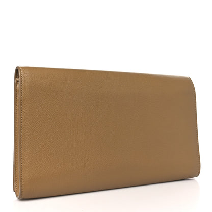 Saint Laurent Calfskin Large Belle De Jour Clutch Beige 3 of 9