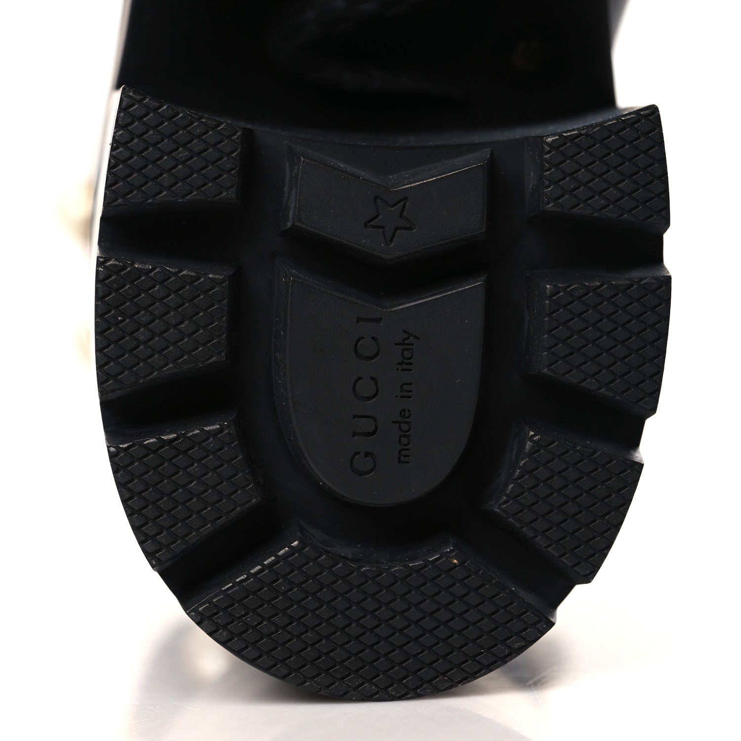 Gucci Calfskin Embroidered Lace Up Combat Ankle Boots 40 Black 6 of 7